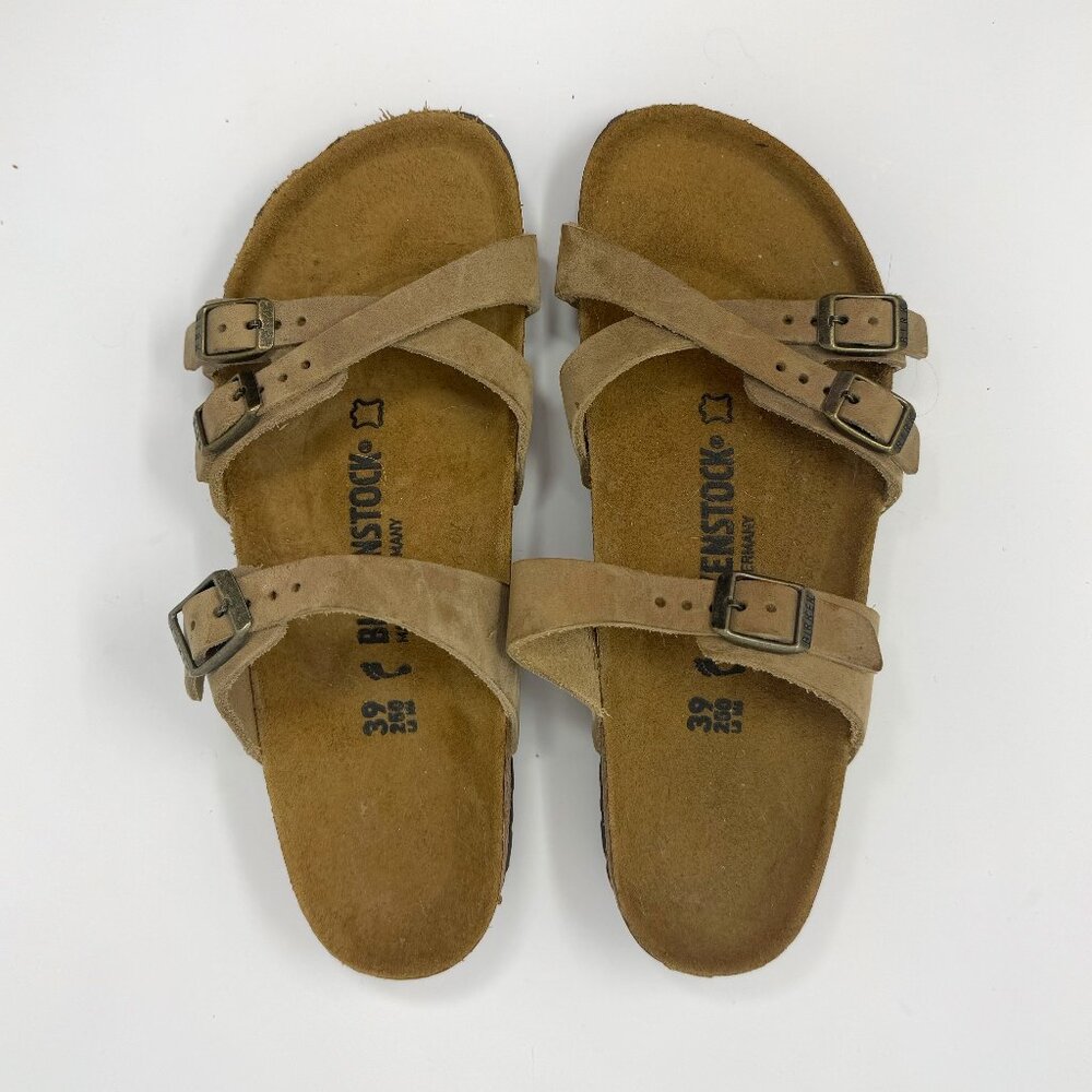 NEW - Birkenstock Franca Oiled Leather Tobacco Brown Leather EU 39